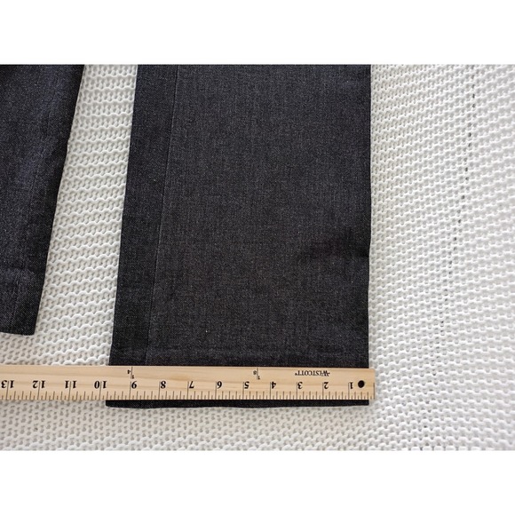 Banana Republic Sloan Textured Wide Leg Trousers 30x33 Charcoal Brown Offce Tall - Picture 8 of 16